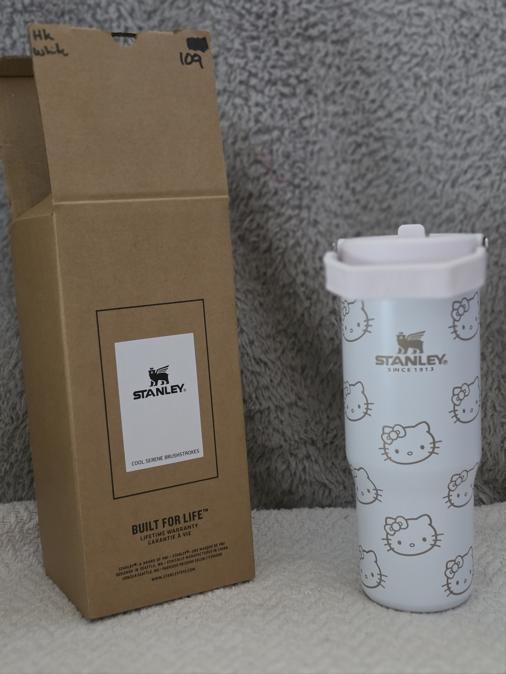 Stanley Hello Kitty Stainless Travel Tumbler - White & Gold 30oz